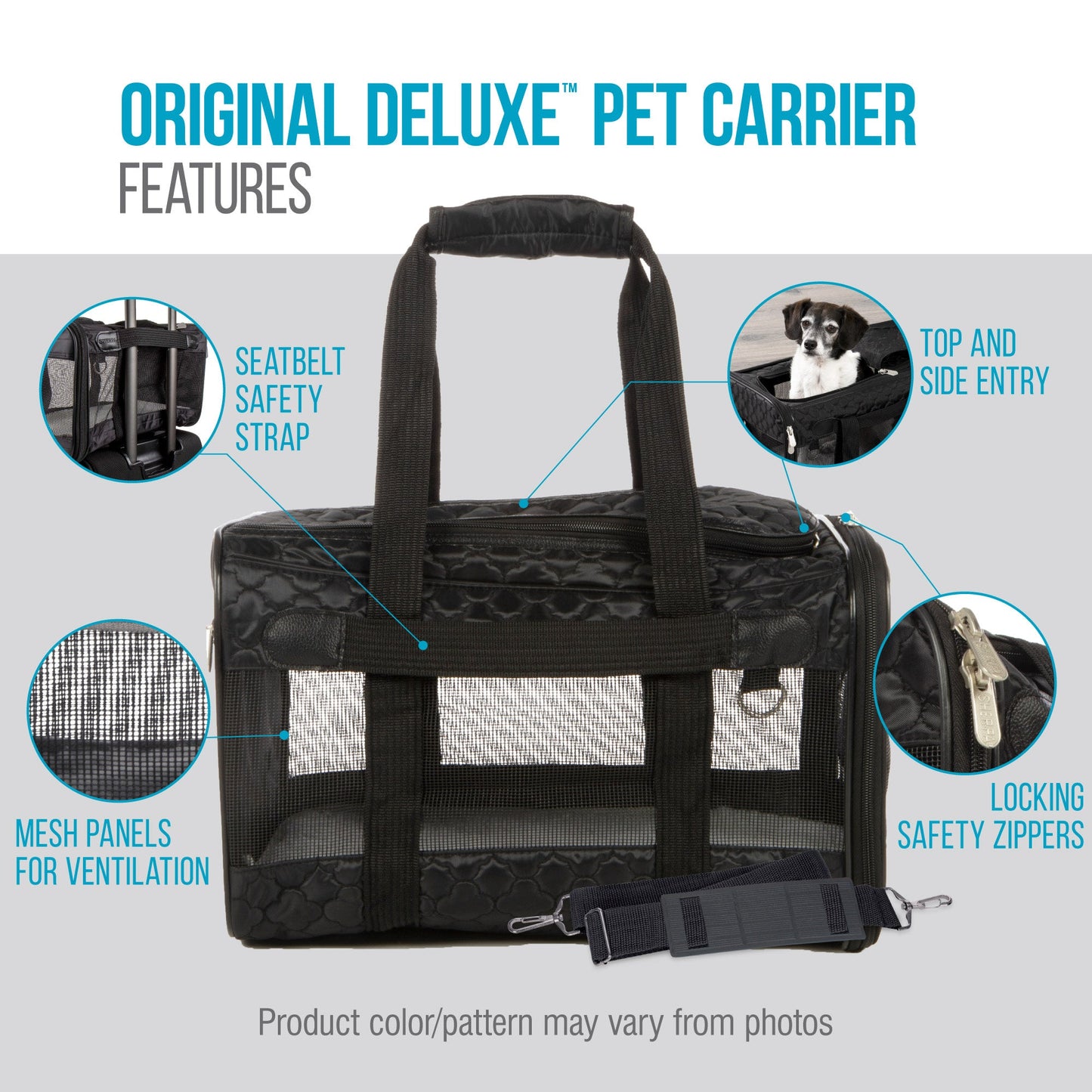 Original Deluxe Lattice Stitch Travel Bag Pet Carrier