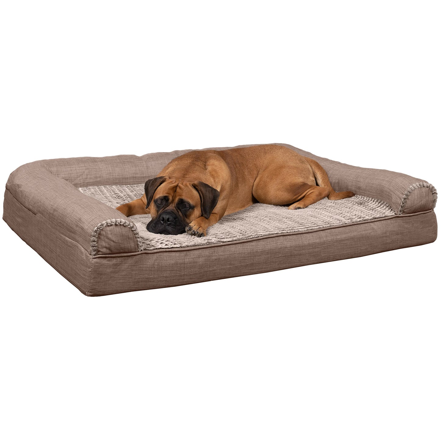 Sofa Dog Bed - Luxe Fur & Performance Linen
