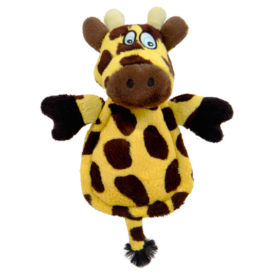 Silent Squeak Flattie Giraffe Plush Dog Toy
