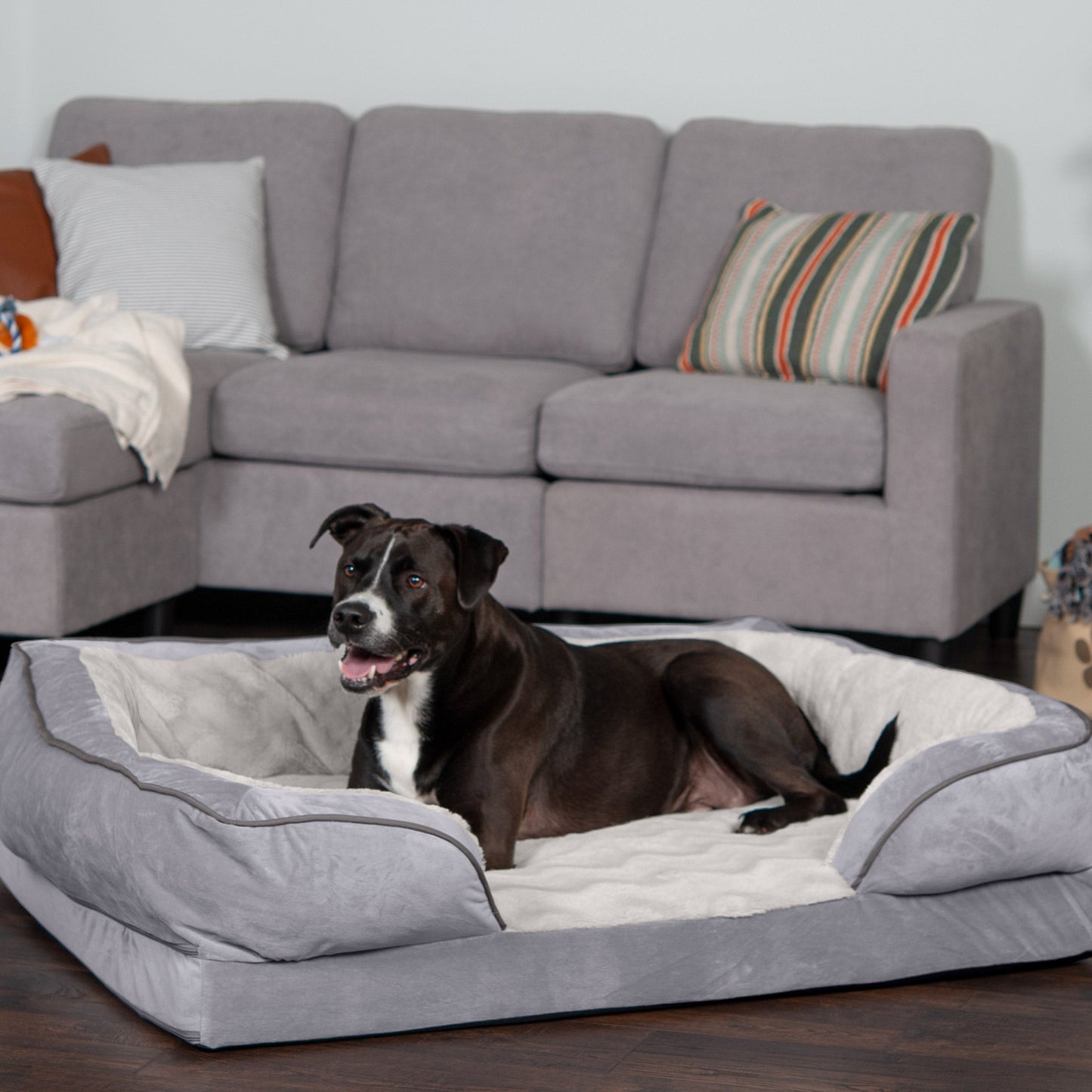 Sofa Dog Bed - Velvet Waves Perfect Comfort