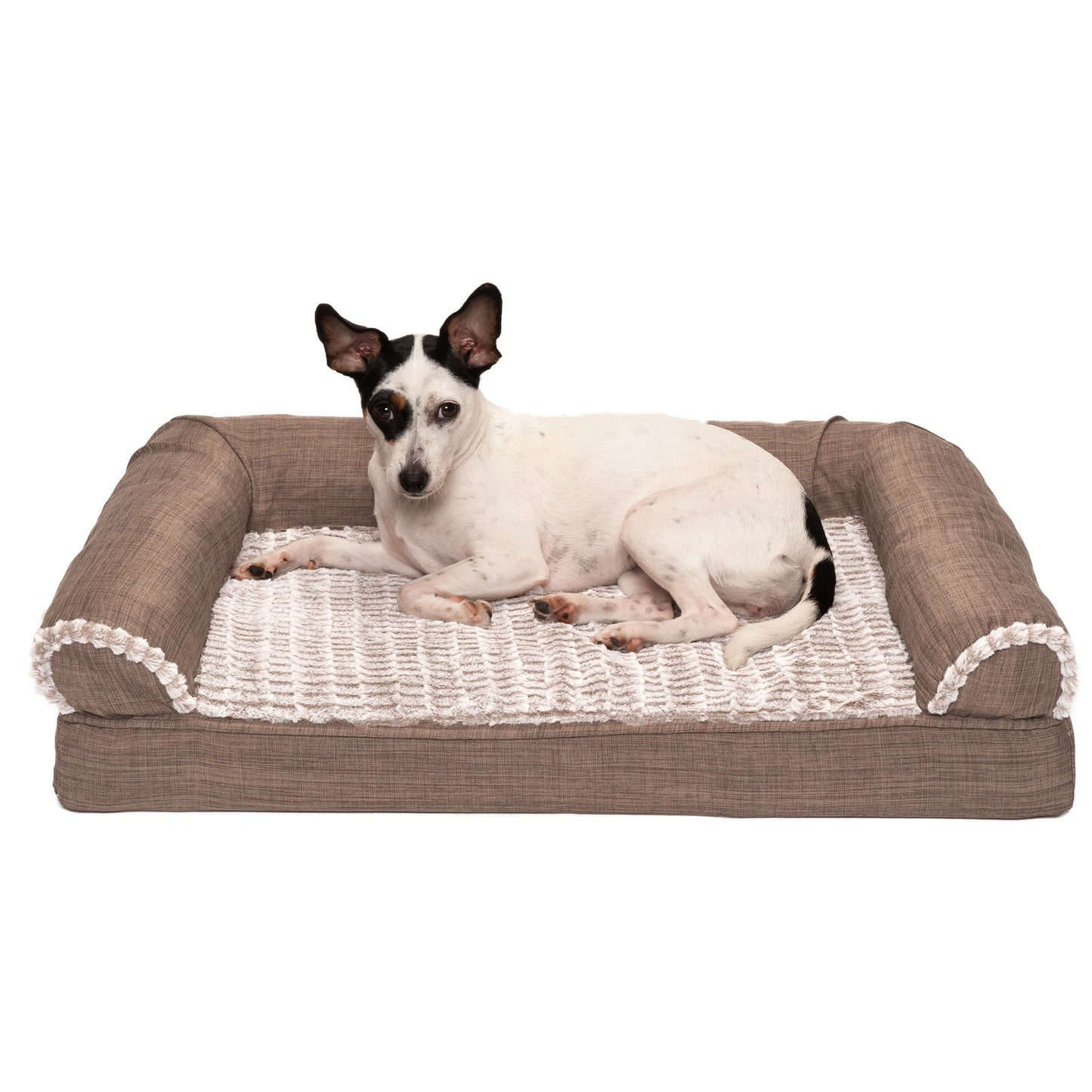 Sofa Dog Bed - Luxe Fur & Performance Linen