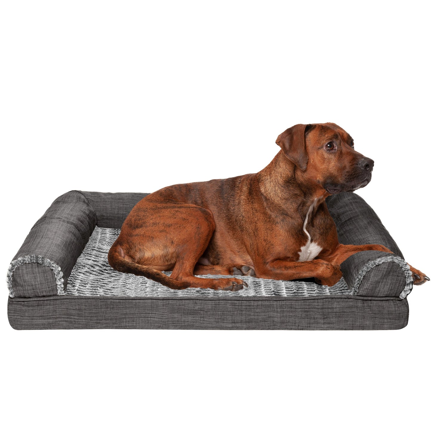 Sofa Dog Bed - Luxe Fur & Performance Linen