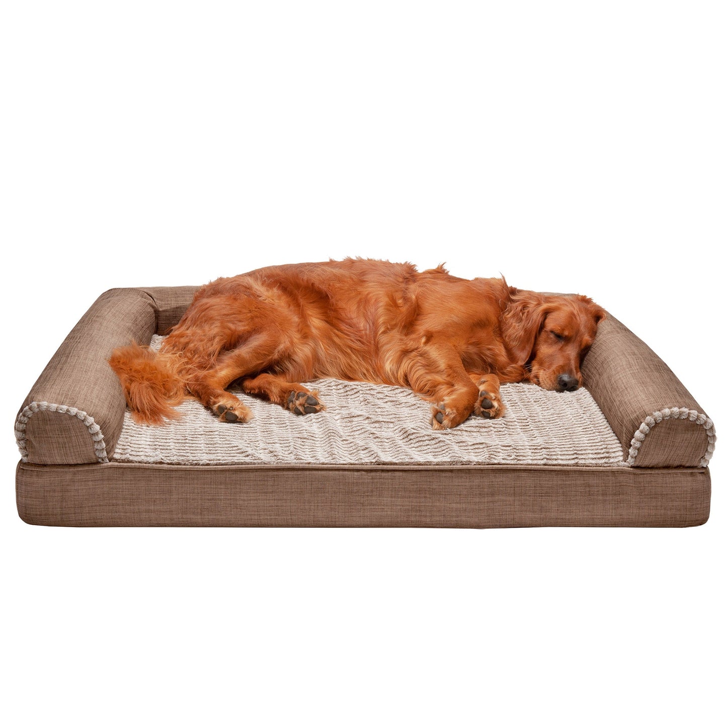Sofa Dog Bed - Luxe Fur & Performance Linen