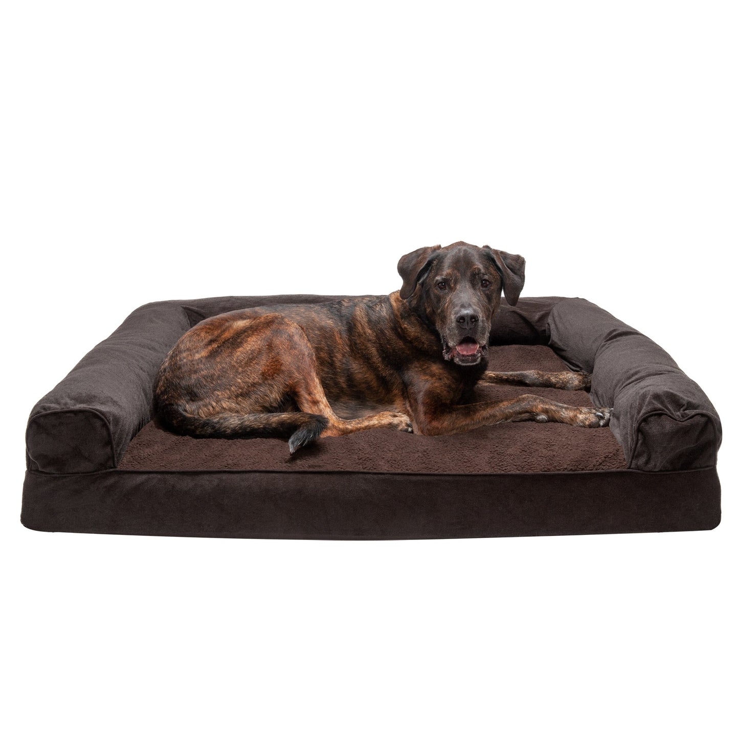 Sofa Dog Bed - Faux Fleece & Chenille