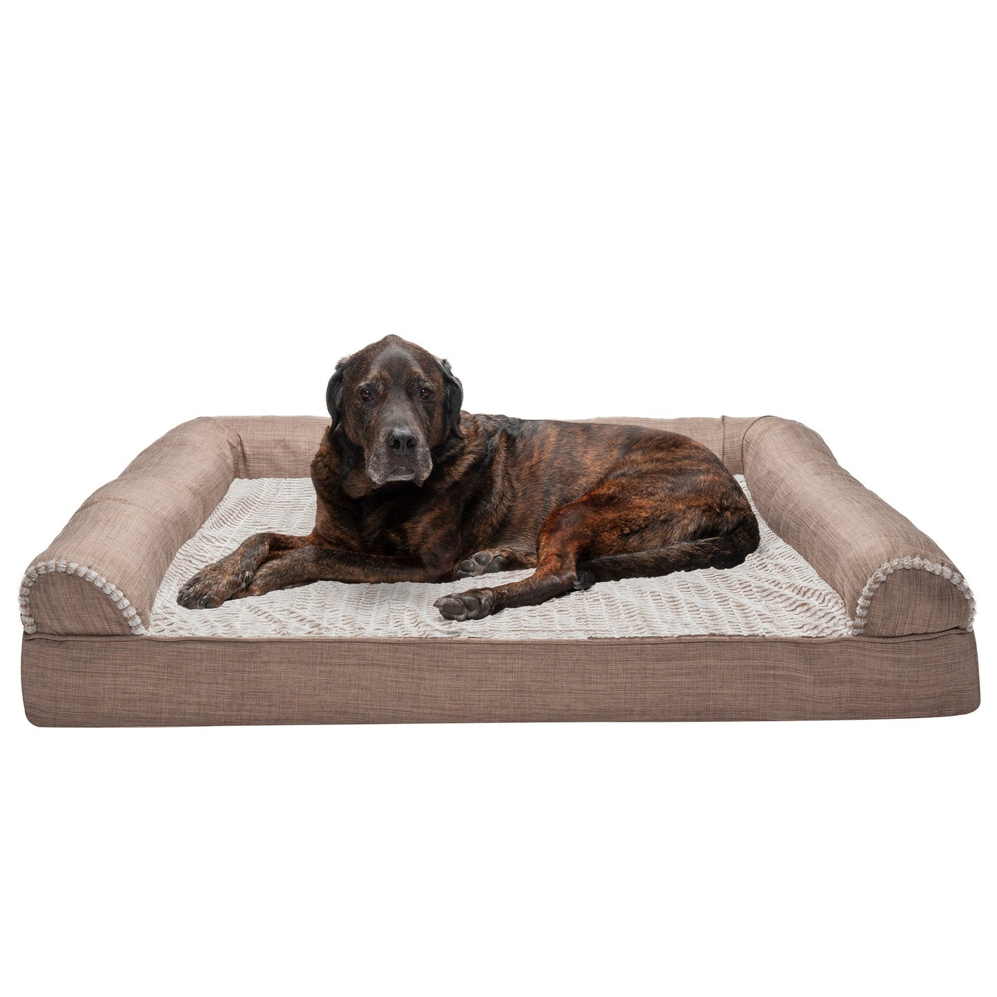 Sofa Dog Bed - Luxe Fur & Performance Linen