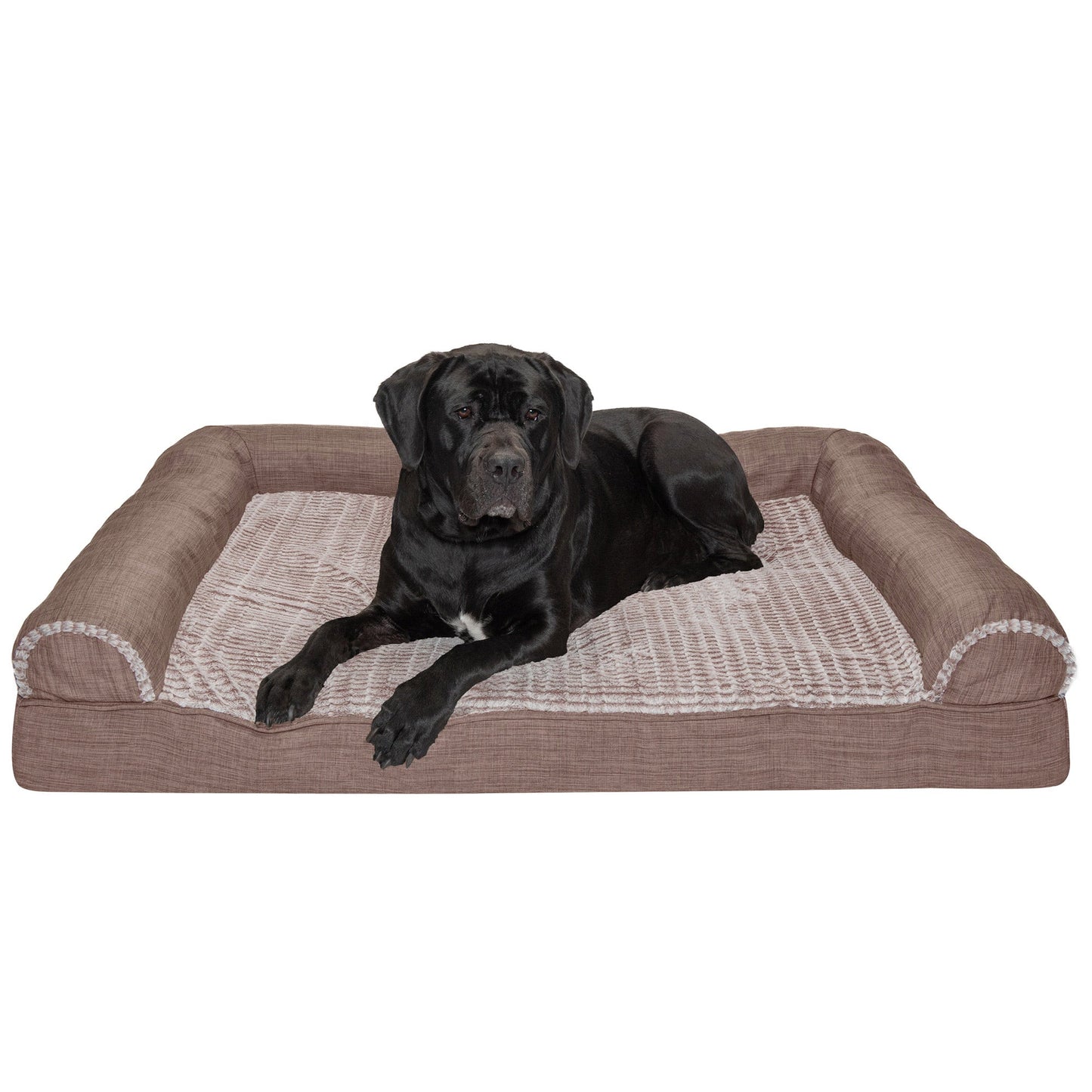 Sofa Dog Bed - Luxe Fur & Performance Linen
