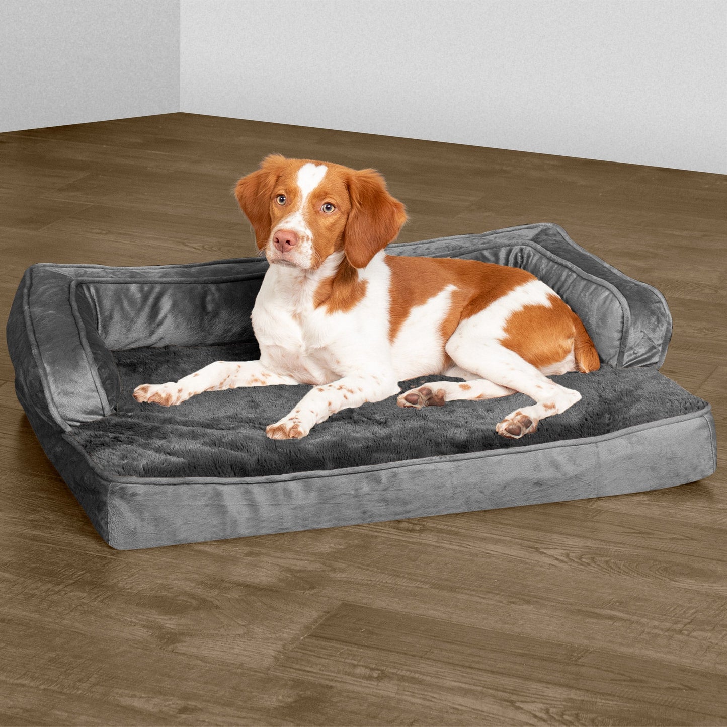 Sofa Dog Bed - Plush & Velvet Comfy Couch