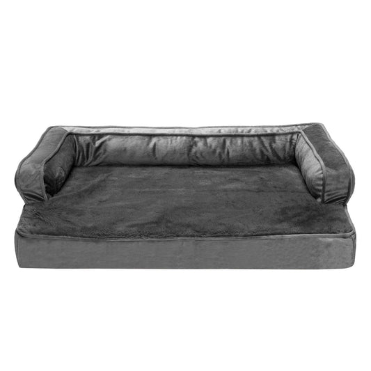 Sofa Dog Bed - Plush & Velvet Comfy Couch