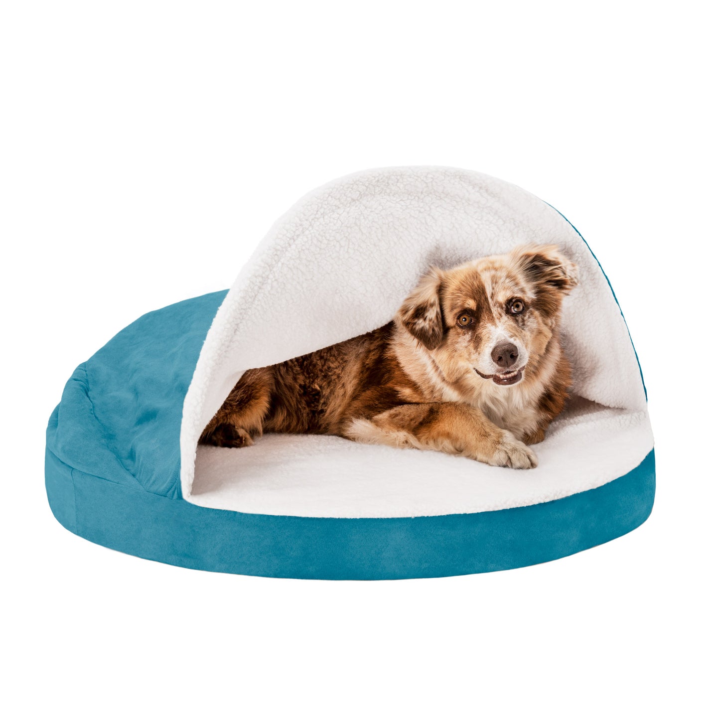 Snuggery Burrow Dog Bed - Faux Sheepskin