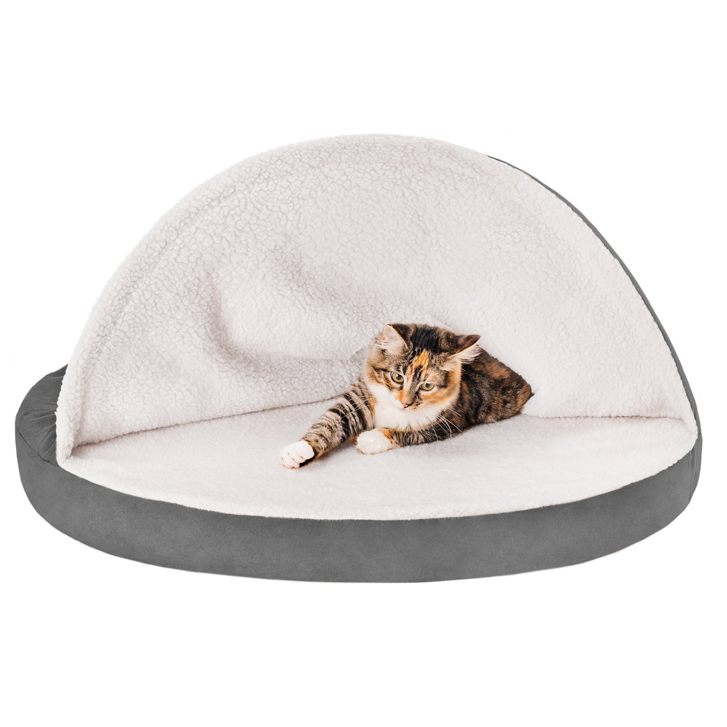 Snuggery Burrow Dog Bed - Faux Sheepskin