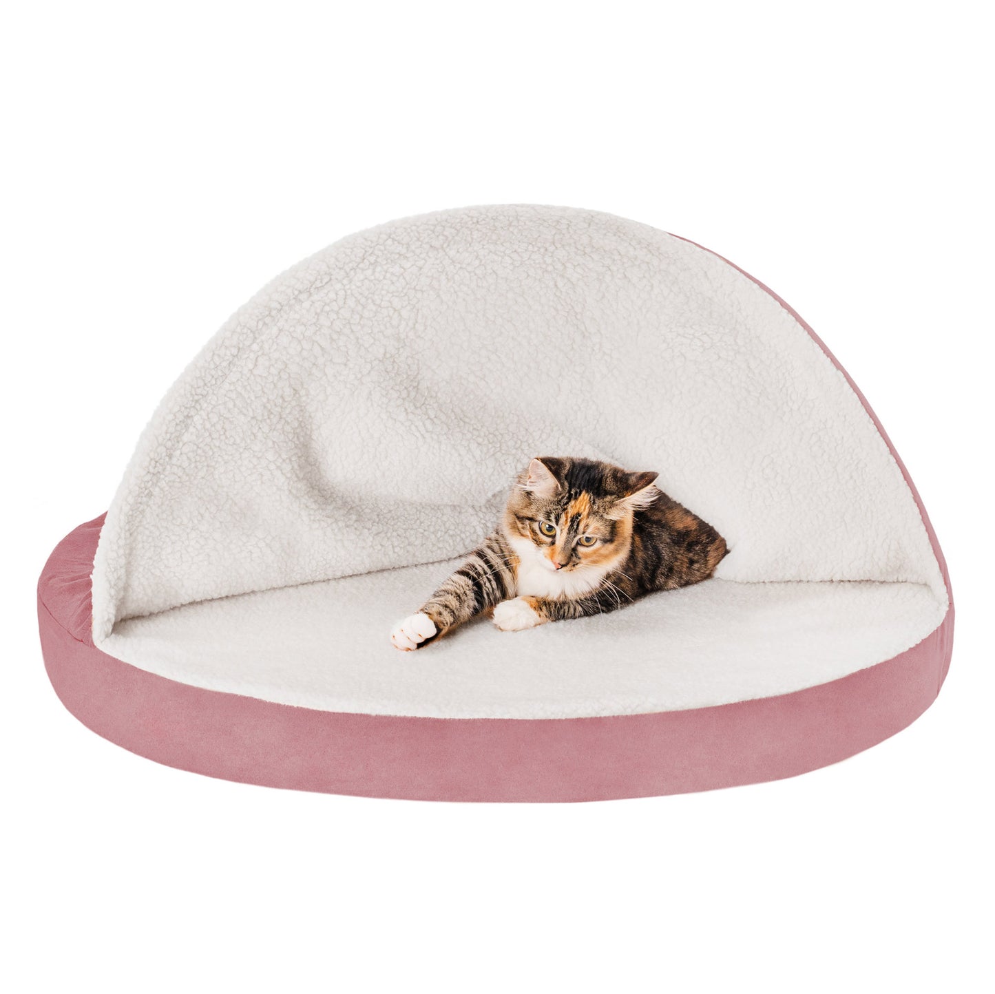 Snuggery Burrow Dog Bed - Faux Sheepskin