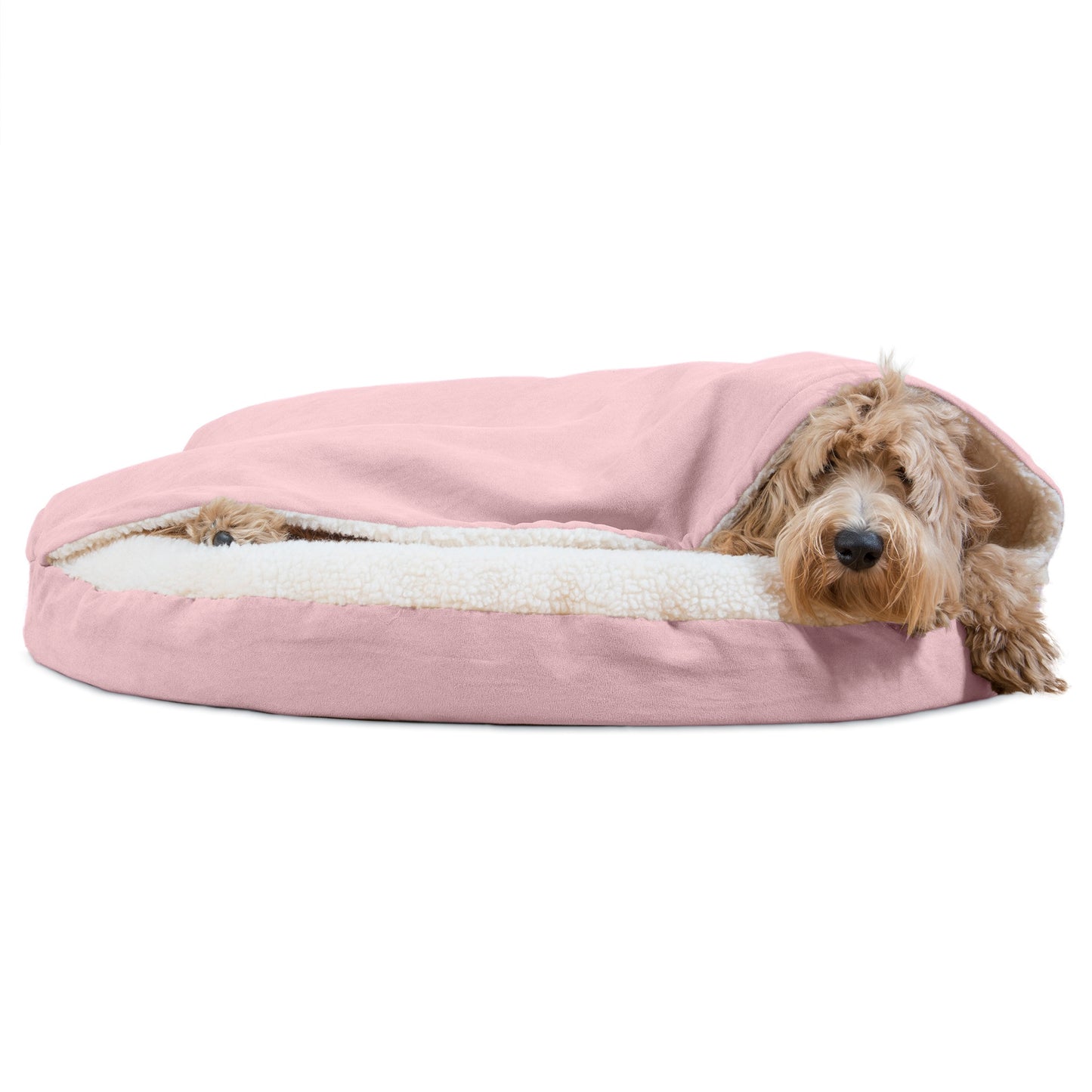 Snuggery Burrow Dog Bed - Faux Sheepskin