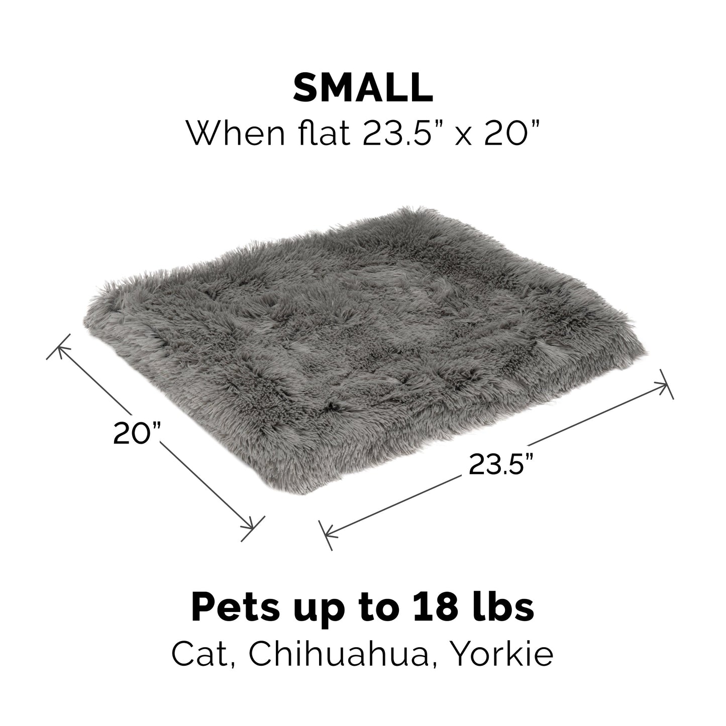 Self-Warming 4-in-1 Plush Long Faux Fur Convertible Cuddler Pet Bed