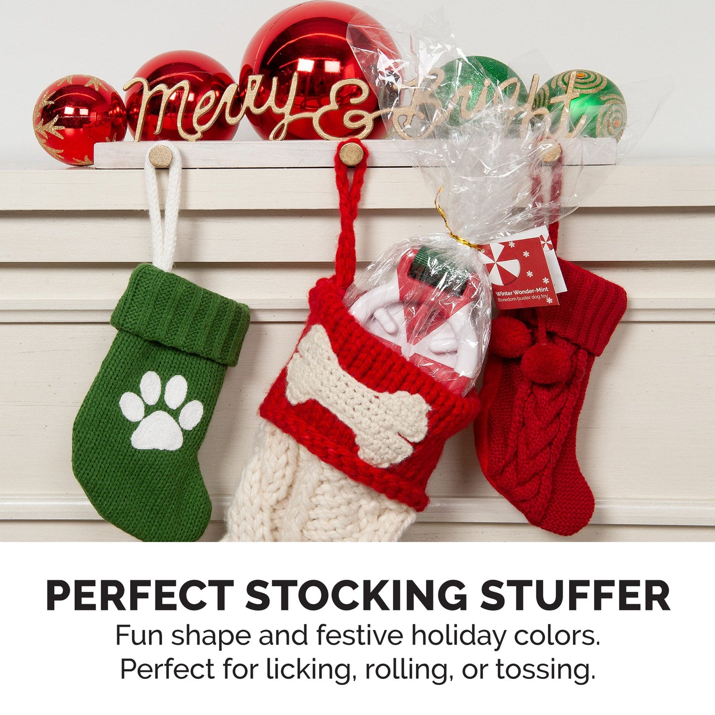 Winter Wonder-Mint Holiday Slow Feeder Dog Toy