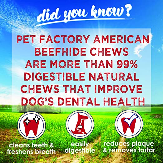 Pet Factory - American Beefhide Donuts - 3-4", 8 Count