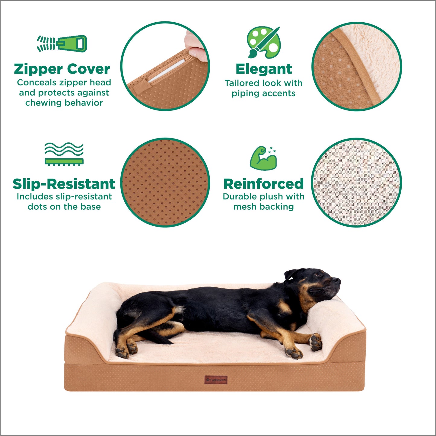 Plush & Embossed Velvet Dreamer Modern Sofa Pet Bed