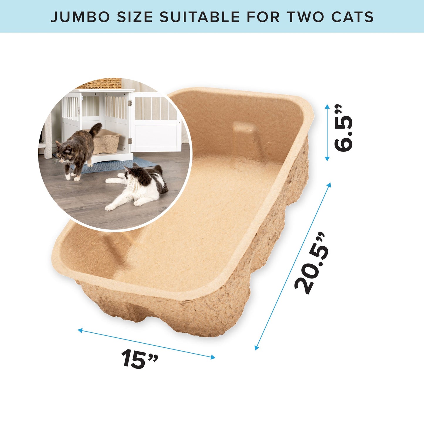 Kitty Sift Deluxe Disposable Heavy Duty Litter Box, Jumbo, 2-Pack