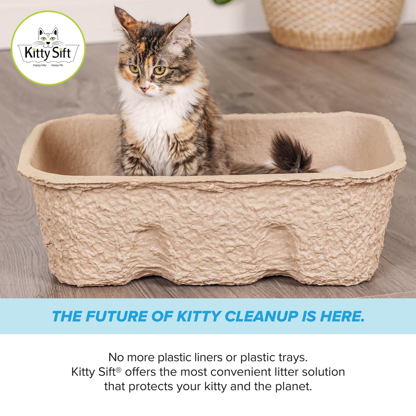 Kitty Sift Deluxe Disposable Heavy Duty Litter Box, Jumbo, 2-Pack
