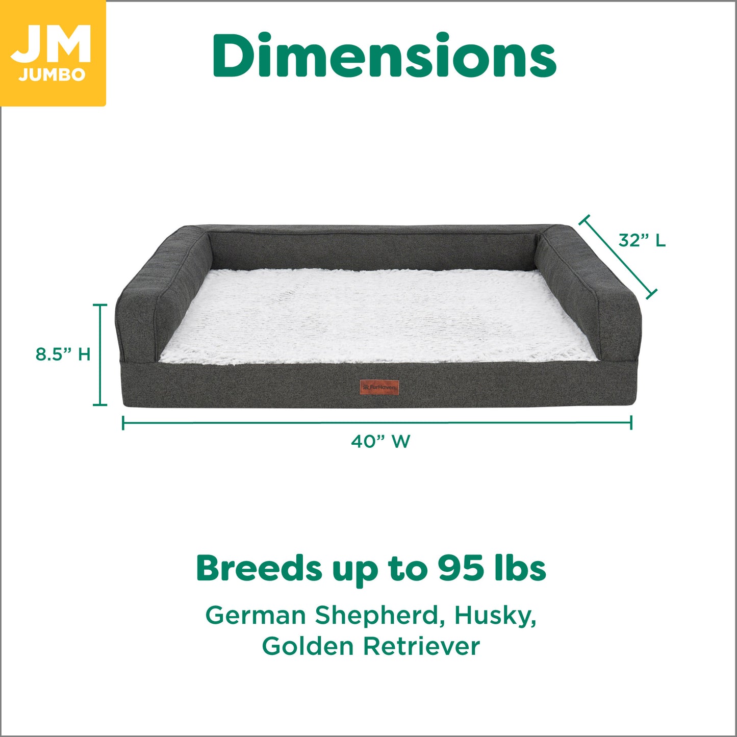 Birch Faux Fur & Soft Faux Linen Modern Sofa Pet Bed