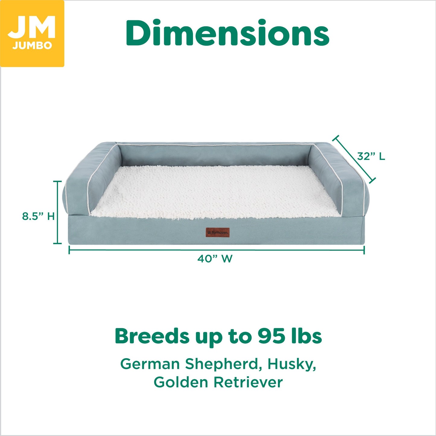 Textured Plush & Coated Poly Modern Sofa Pet Bed
