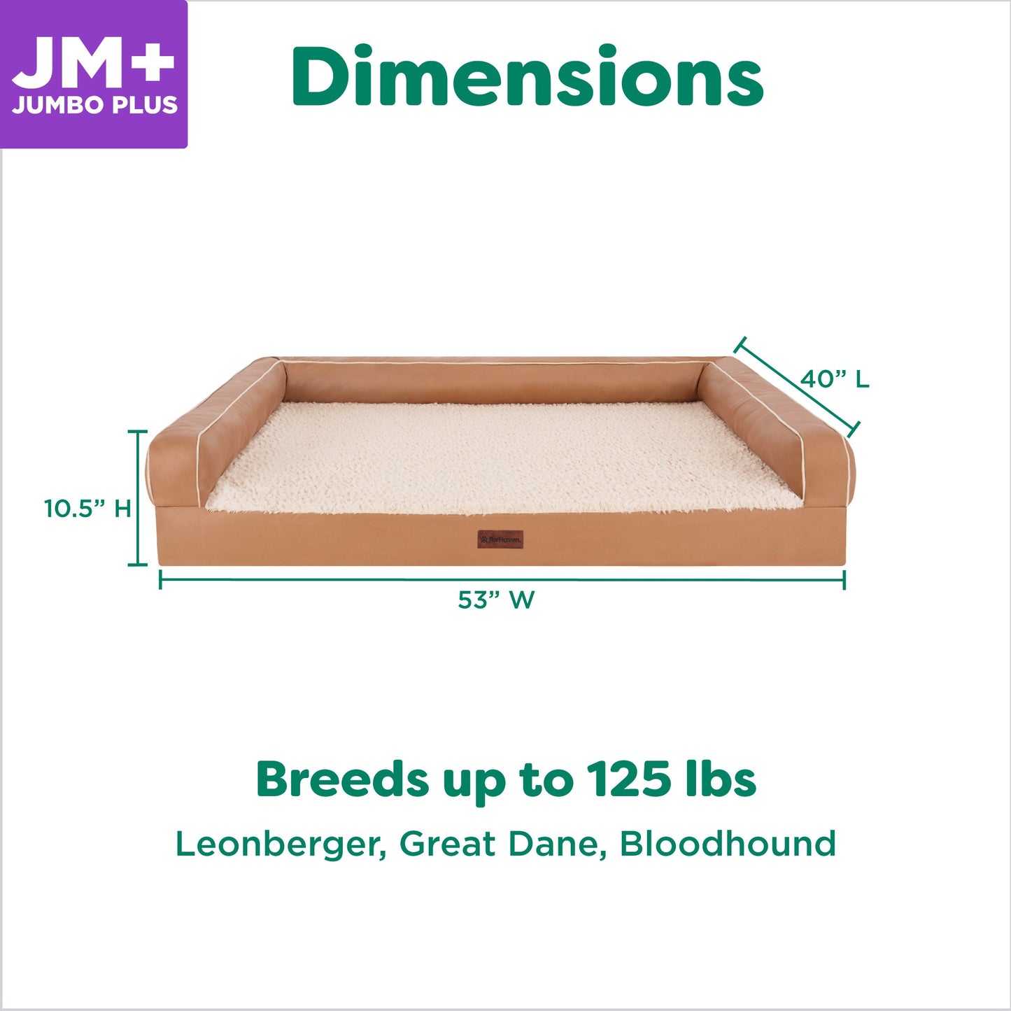 Textured Plush & Coated Poly Modern Sofa Pet Bed