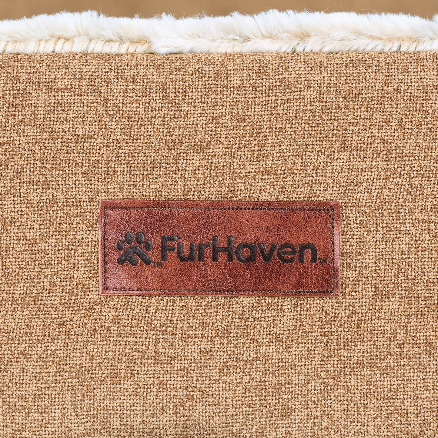 Birch Faux Fur & Soft Faux Linen Modern Sofa Pet Bed