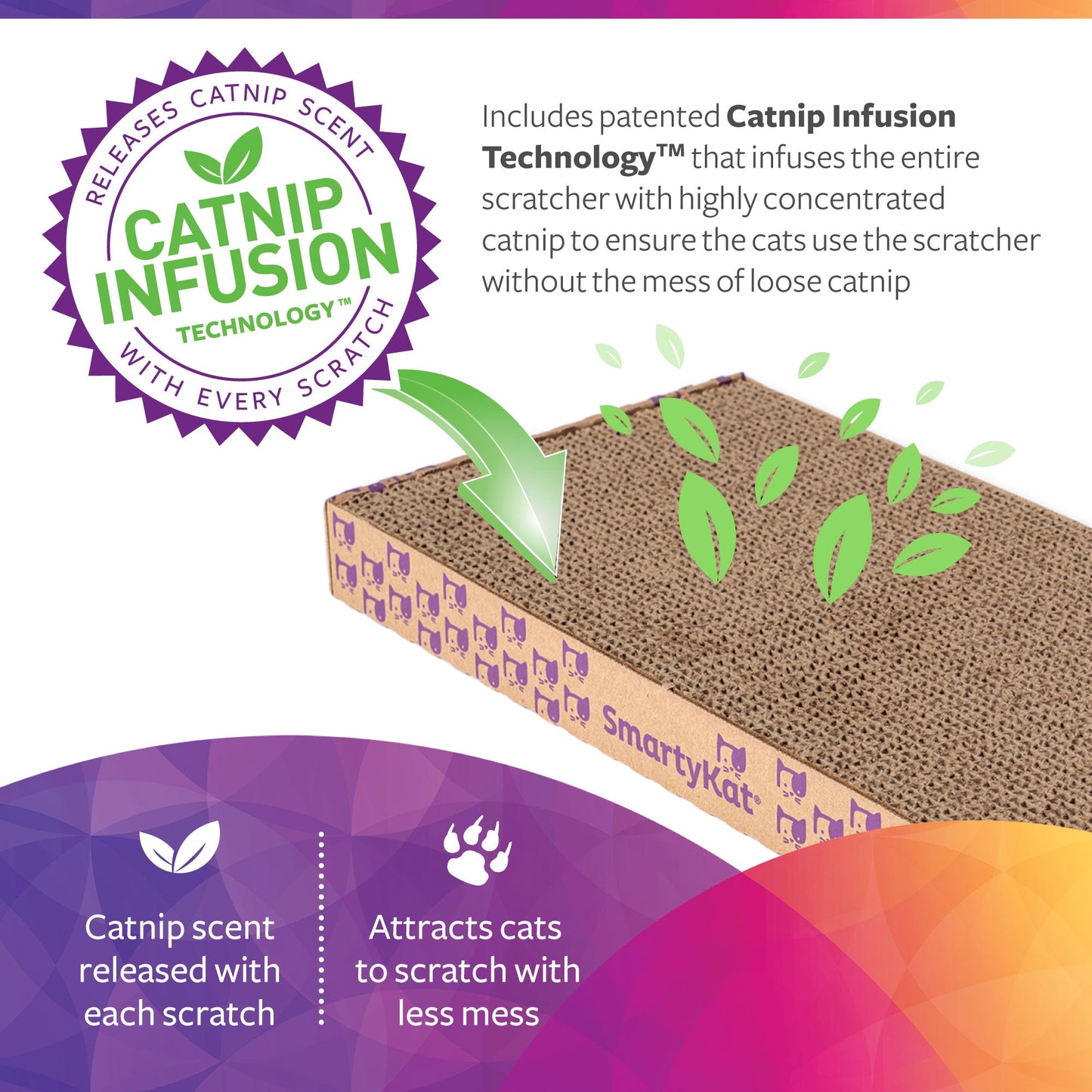 Super Scratcher+ Scroll with Catnip Infusion Technology Corrugate Cat Scratcher