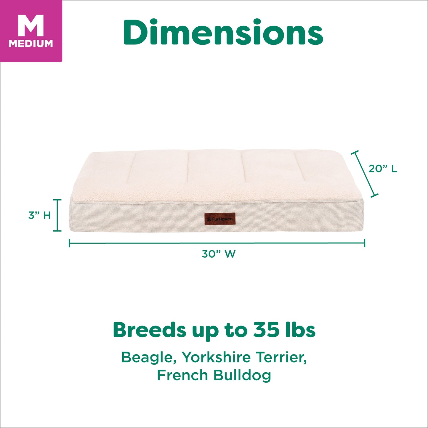 Plush & Decorator Check Tuft-Top Classic Cushion Pet Bed