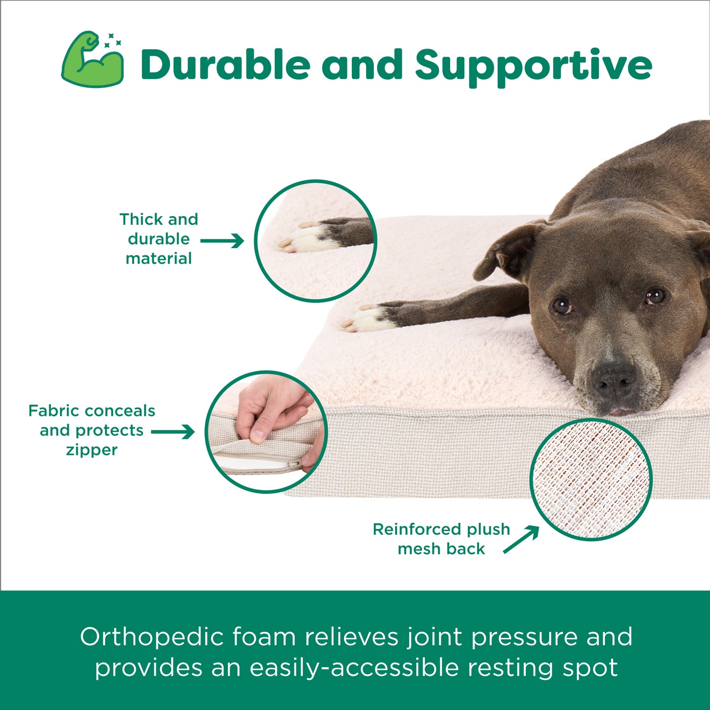Plush & Decorator Check Tuft-Top Classic Cushion Pet Bed