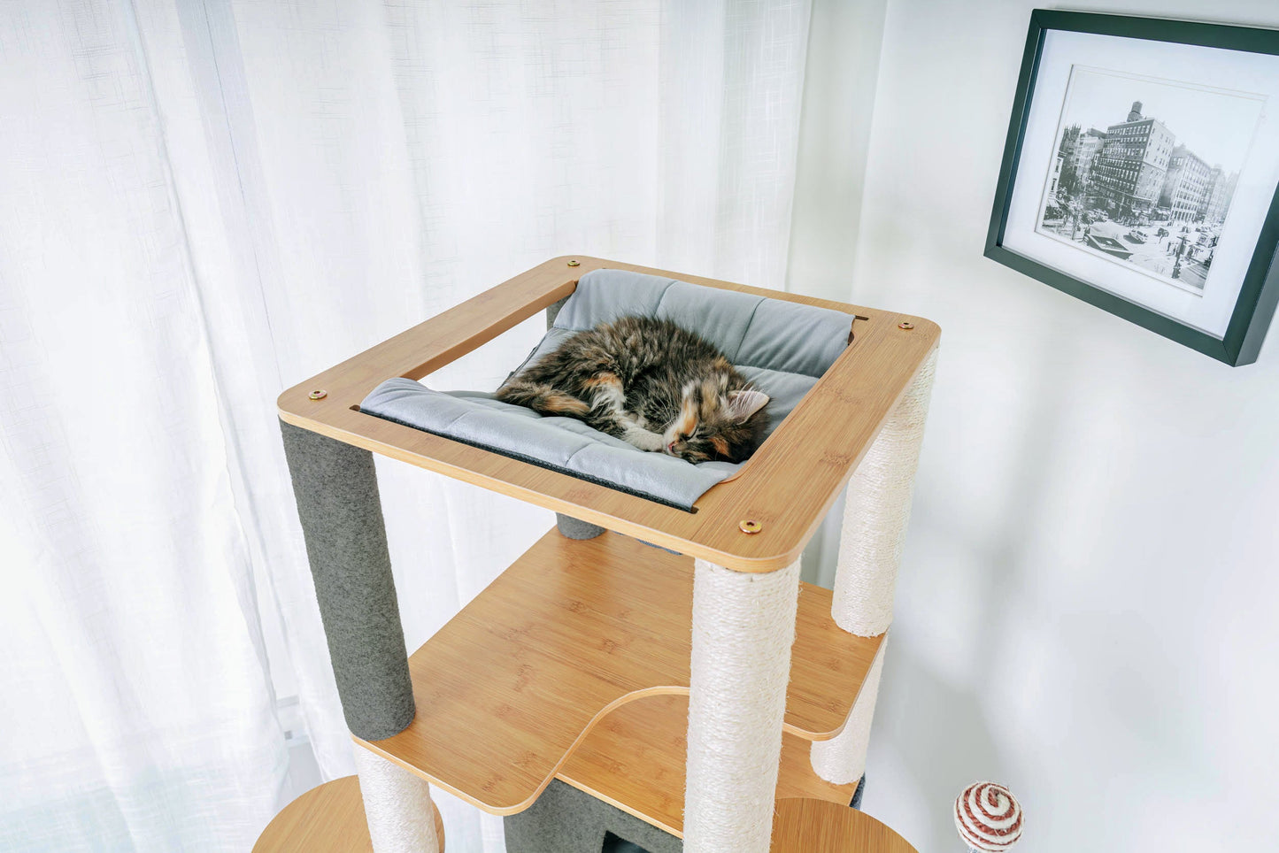 Ascentials by FurHaven Grand Suite Cat Tower (68”-78”), Customizable Multi-Level Indoor Cat Tree