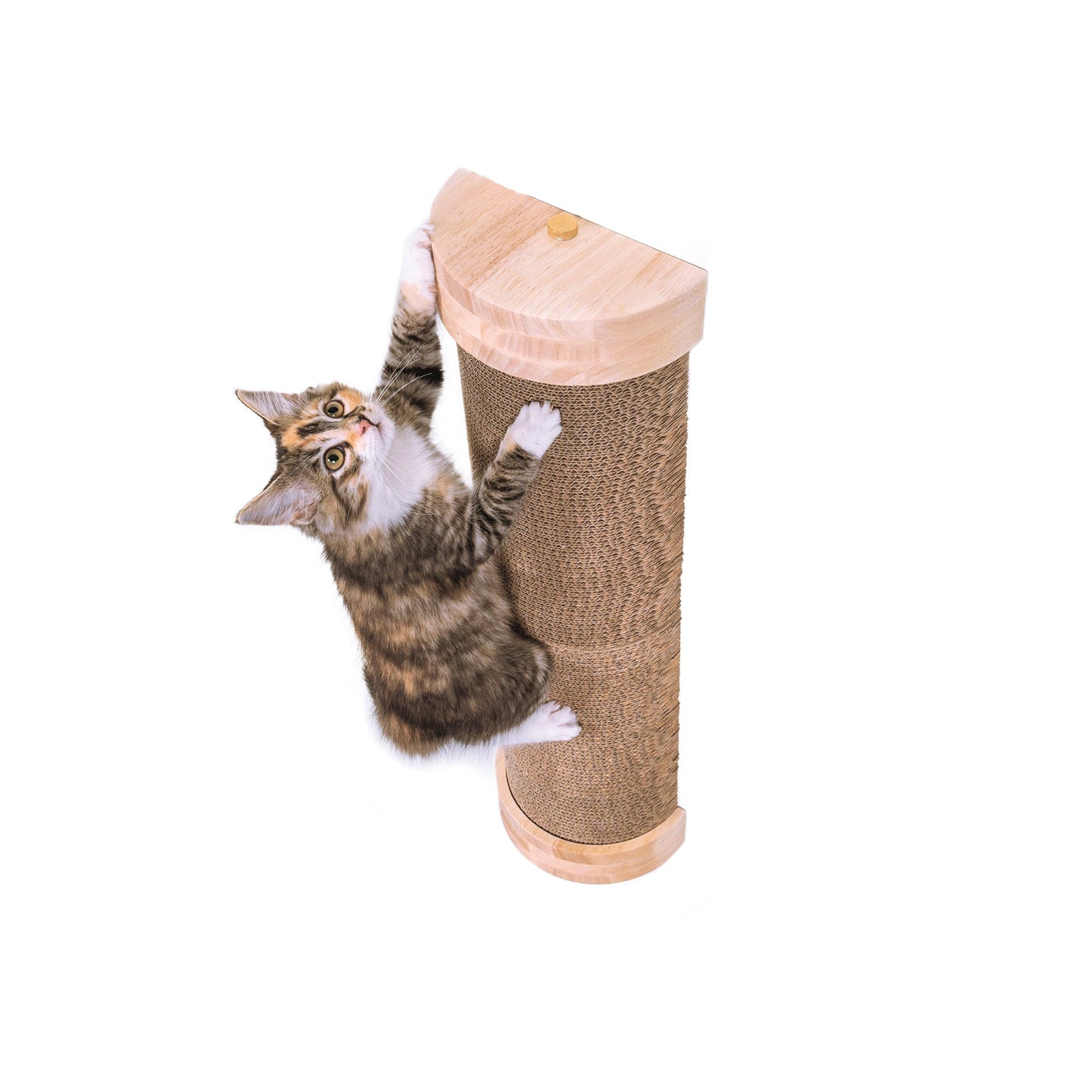 Ascentials by FurHaven Tree Hugger Wall-Mounted Corrugated Cat Post Vertical Scartcher (28”)