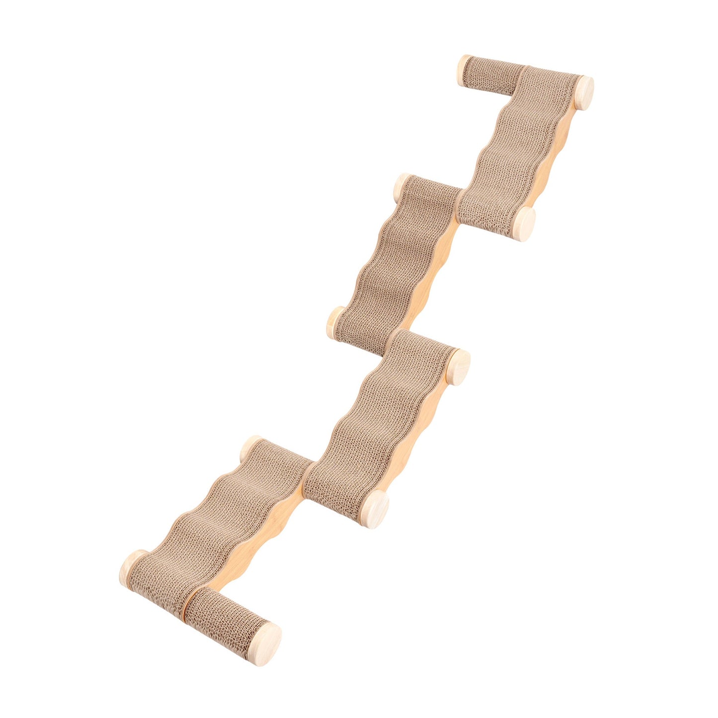 Ascentials by FurHaven Wall-Mounted Modular Scratching Perch Wave Cat Ramp (60”)
