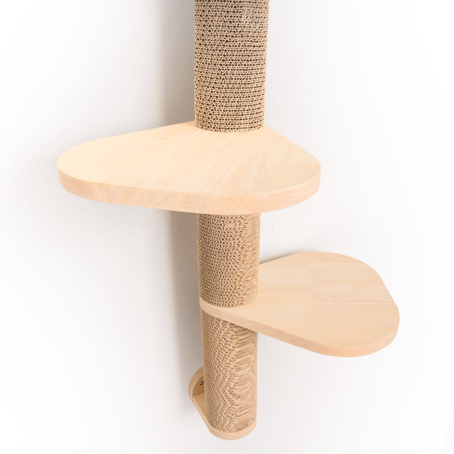 Ascentials by FurHaven Wall-Mounted Sunrise Steps Corrugated Cat Post with Perches (34”)