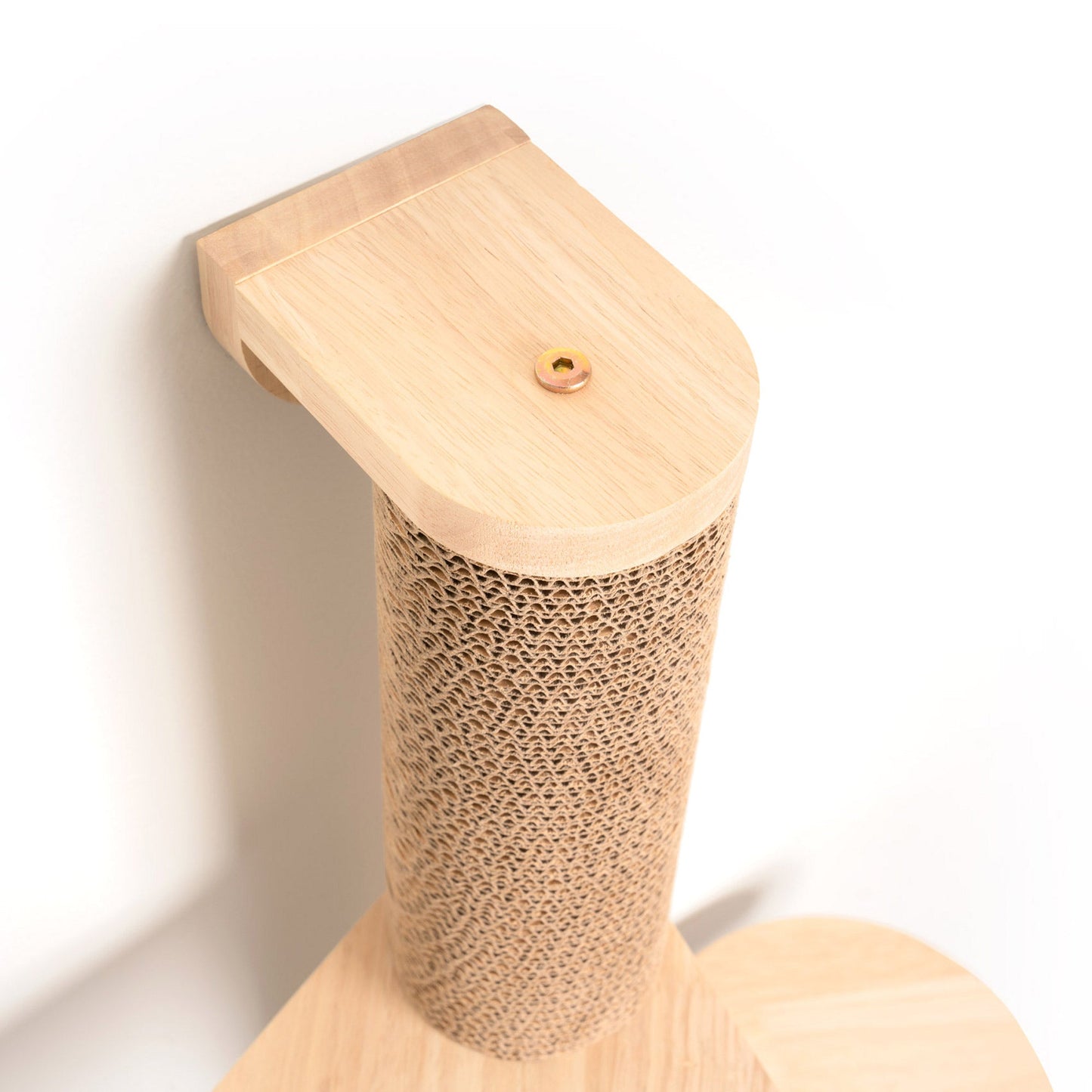 Ascentials by FurHaven Wall-Mounted Sunrise Steps Corrugated Cat Post with Perches (34”)