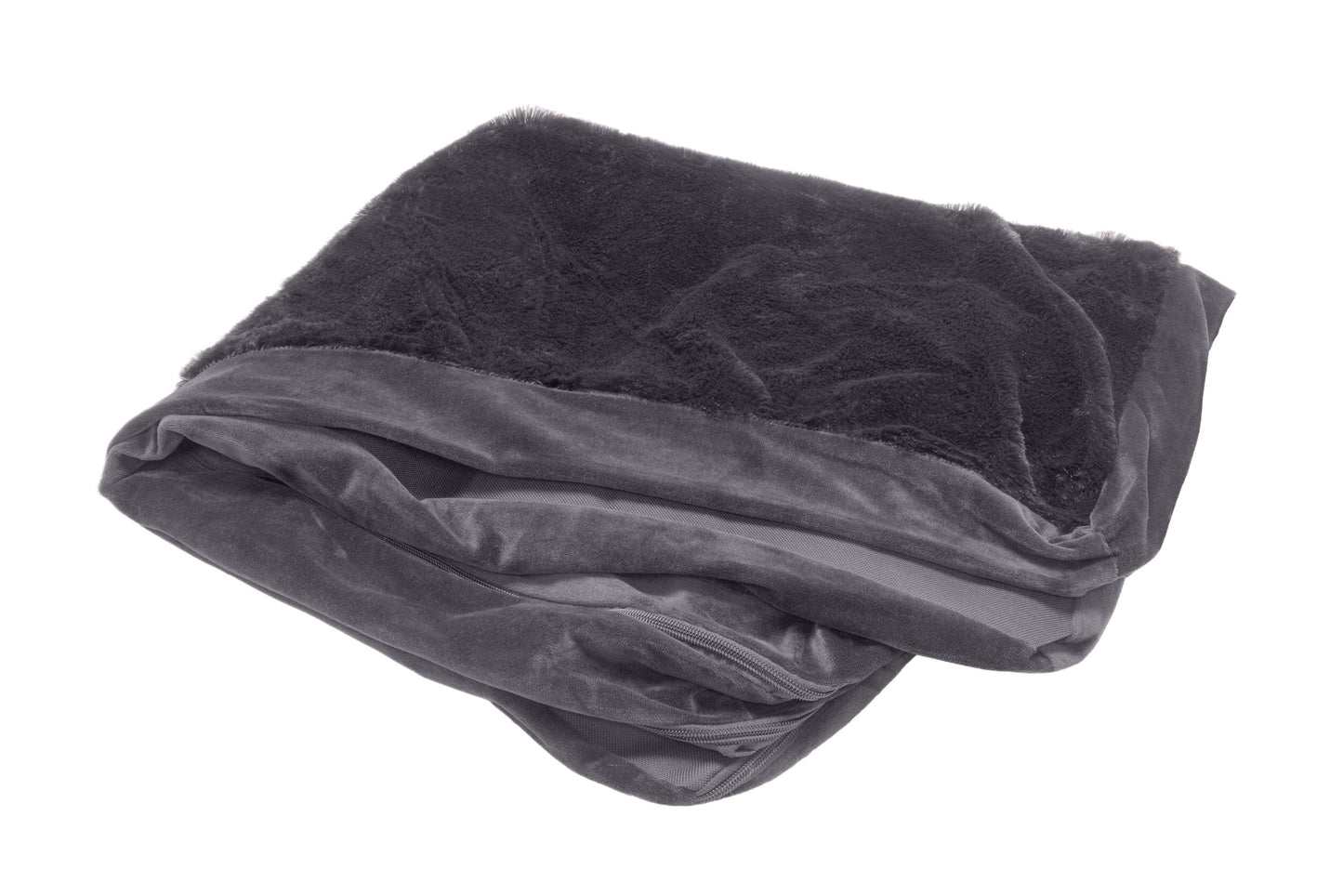 Deluxe Chaise Lounge Dog Bed - Faux Fur & Velvet - Cover