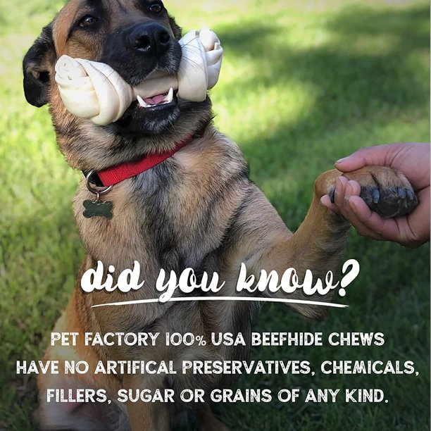 Pet Factory - Made in USA Beefhide Donuts Flavored Dog Treats, 12 count